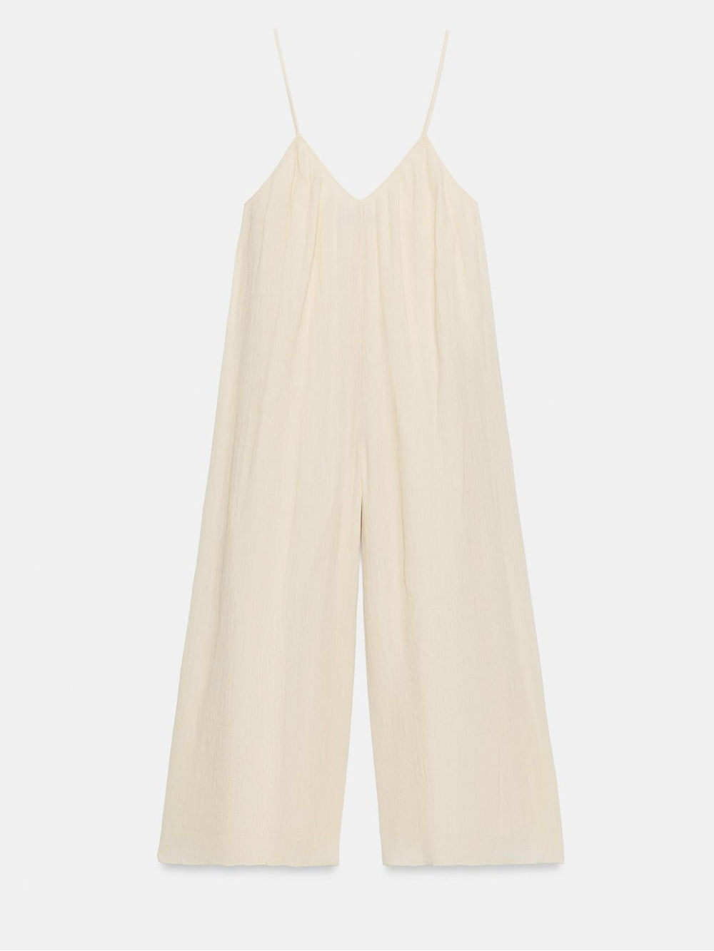 Zara NWT Textured Jumpsuit in Stone